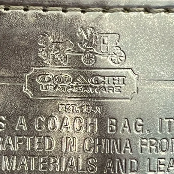 Coach Signature Black Chain Tote Bag • Patent Trim • Shoulder Purse🖤 - Picture 8 of 10